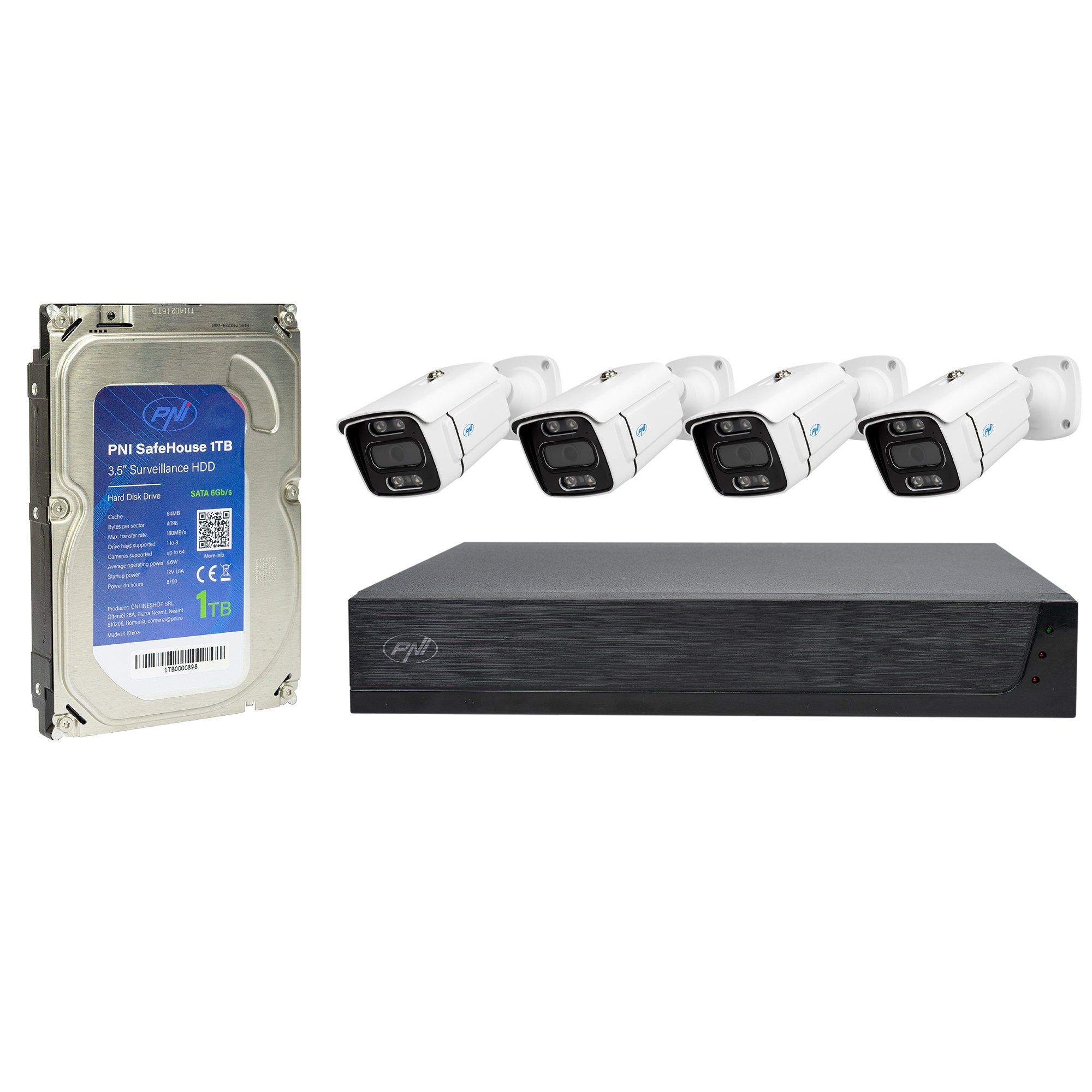 PNI-IMAX3L-1TB IPMAX POE 3LR комплект с 4 камери 3 MP и HDD 1 TB PNI-IMAX3L-1TB IPMAX POE 3LR комплект с 4 камери 3 MP и HDD 1 TB