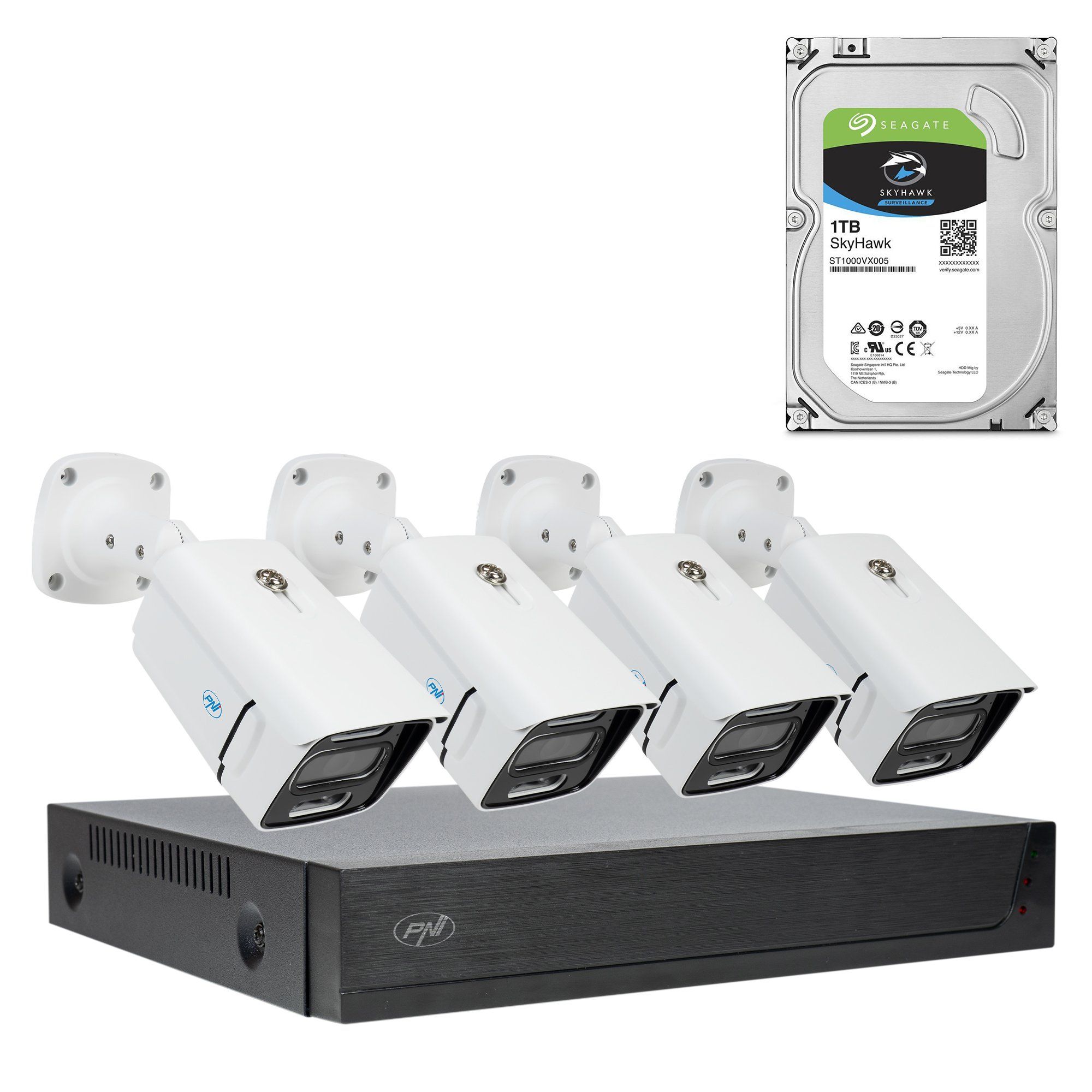 PNI-IPMAX3-1TB IPMAX POE 3 комплект с 4 камери 3 MP и Seagate HDD 1 TB PNI-IPMAX3-1TB IPMAX POE 3 комплект с 4 камери 3 MP и Seagate HDD 1 TB