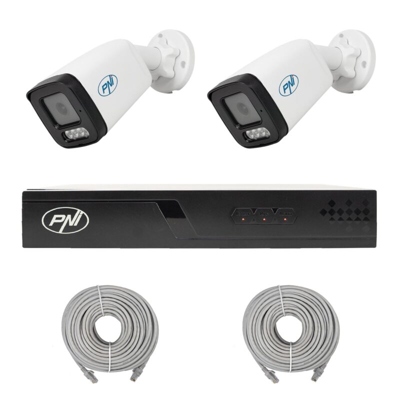 PNI House IP710-2I5 — PoE комплект с 2 корпусни камери 5 MP и аудио