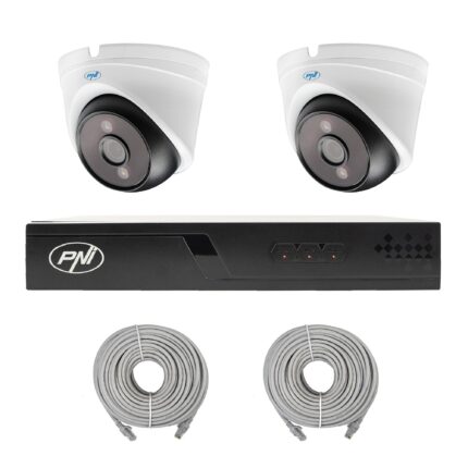 PNI House IP710-2IP8 — PoE комплект с 2 куполни камери 8 MP и кабели