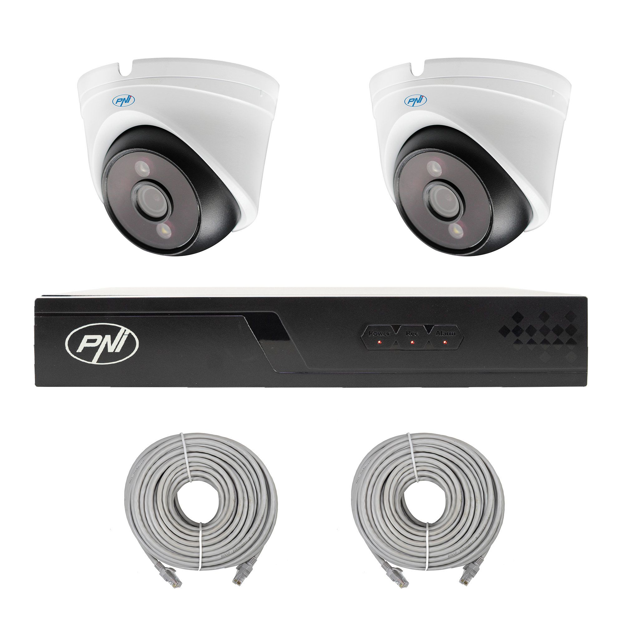PNI House IP710-2IP8 — PoE комплект с 2 куполни камери 8 MP и кабели PNI House IP710-2IP8 — PoE комплект с 2 куполни камери 8 MP и кабели