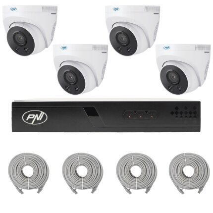 PNI House IP710-4IP5 — PoE комплект с 4 куполни камери 5 MP и кабели