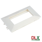 DLX-102-12 бяла рамка за 4 модула, 2 позиции 45×45 mm