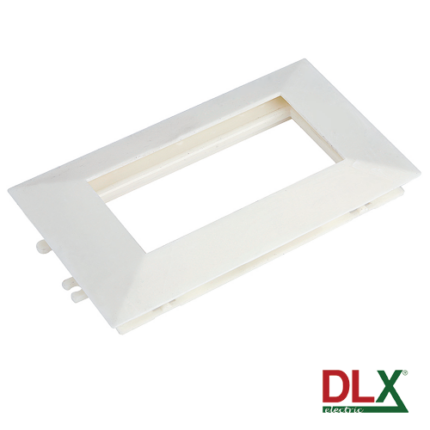 DLX-102-12 бяла рамка за 4 модула, 2 позиции 45×45 mm