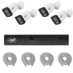 PNI House IP710-4I5 — PoE комплект с 4 корпусни камери 5 MP и аудио