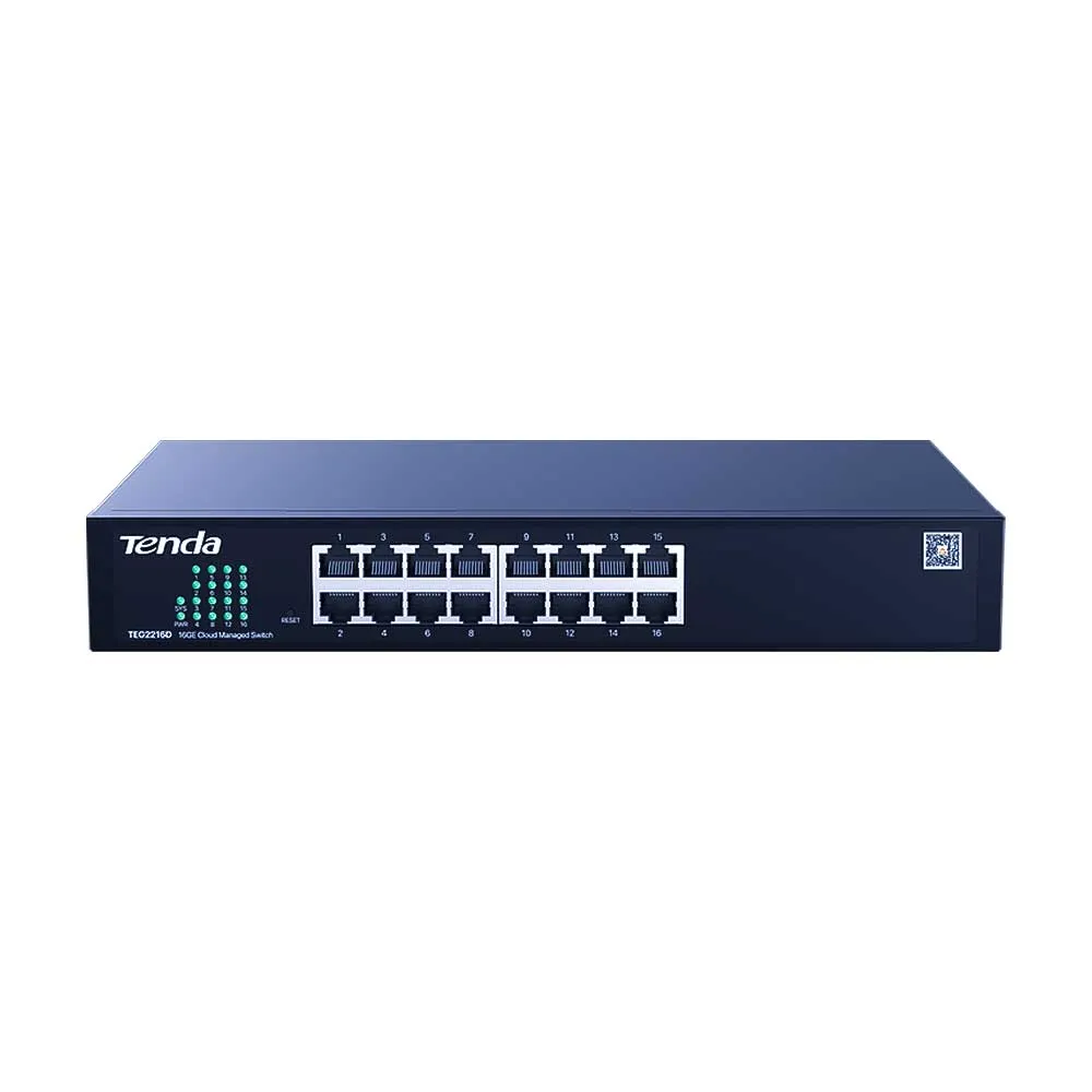 Tenda TEG2216D — 16-портов Gigabit суич с облачно управление Tenda TEG2216D — 16-портов Gigabit суич с облачно управление