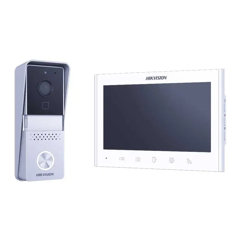 DS-KIS102-P-Aparent — Hikvision двупроводен видеодомофонен комплект със 7″ монитор
