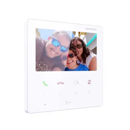 DS-KH6110-WE1-White — Hikvision бял 4.3″ IP домофонен монитор с Wi-Fi