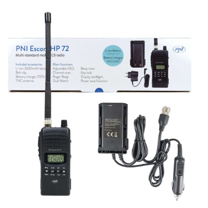 PNI-PACK101 — преносим CB комплект HP 72 с батерия и адаптер 12/24 V
