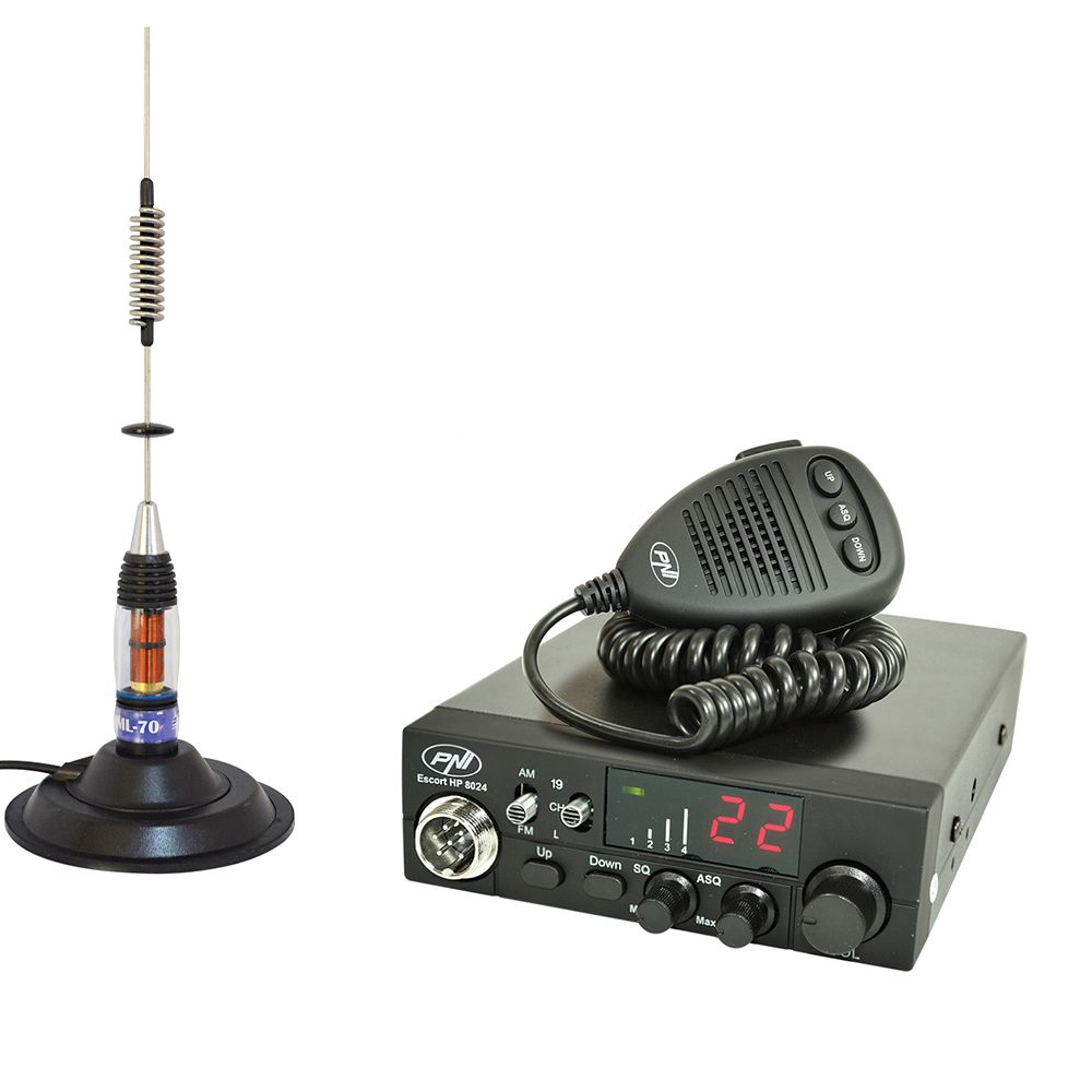 PNI-PACK77 — CB комплект HP 8024 ASQ 12/24 V с антена ML70 PNI-PACK77 — CB комплект HP 8024 ASQ 12/24 V с антена ML70