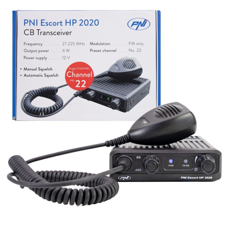 PNI-HP2020 — CB радиостанция с фиксиран канал 22, FM, 12 V