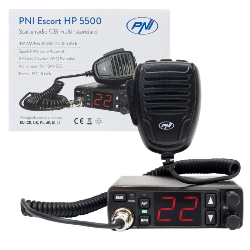 PNI-HP5500 — CB радиостанция AM/FM, 4 W, 12/24 V