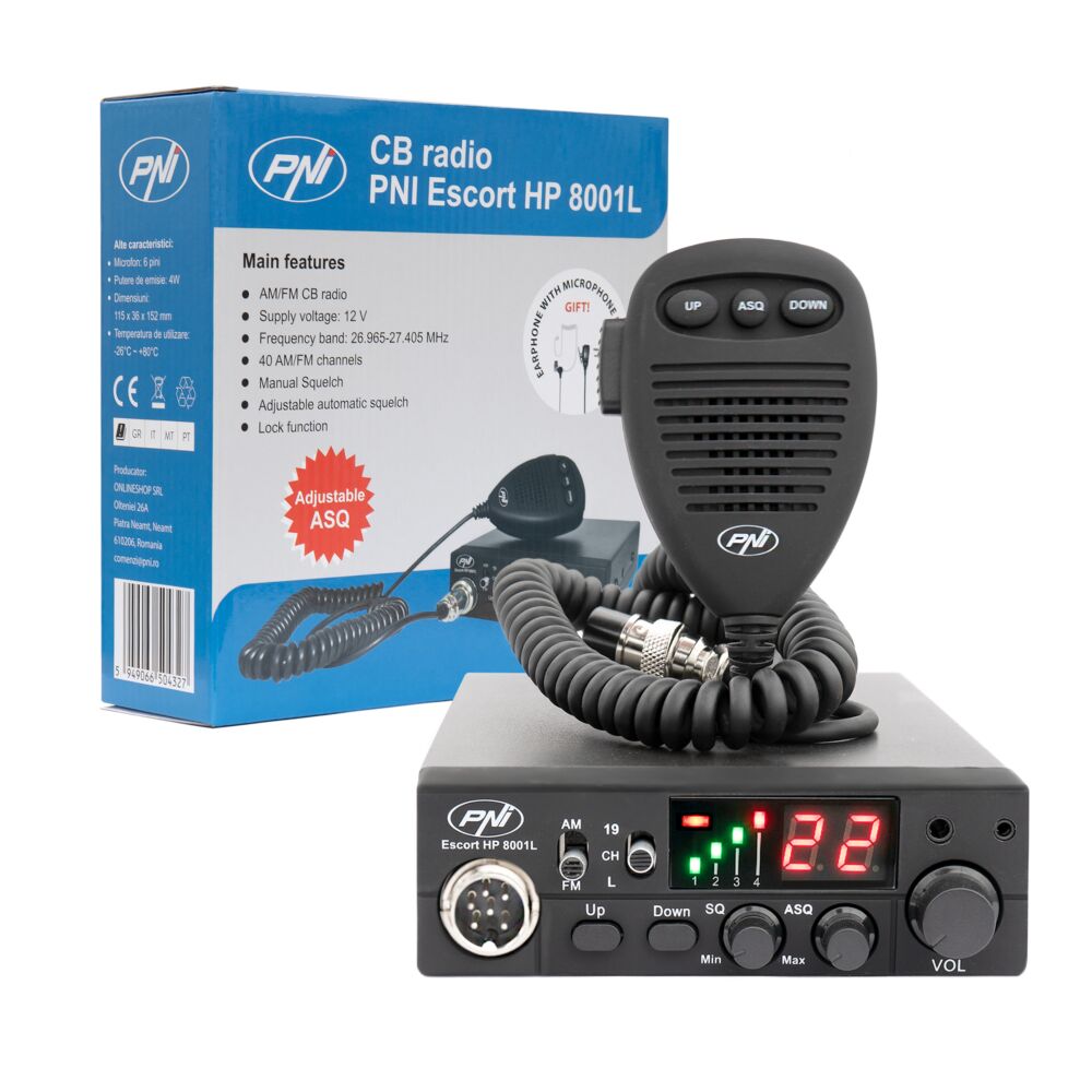 PNI-HP8001L — CB радиостанция AM/FM, 12 V със слушалка HS81L PNI-HP8001L — CB радиостанция AM/FM, 12 V със слушалка HS81L