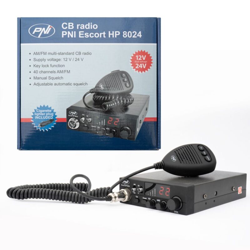 PNI-HP8024 — CB радиостанция AM/FM, 12/24 V