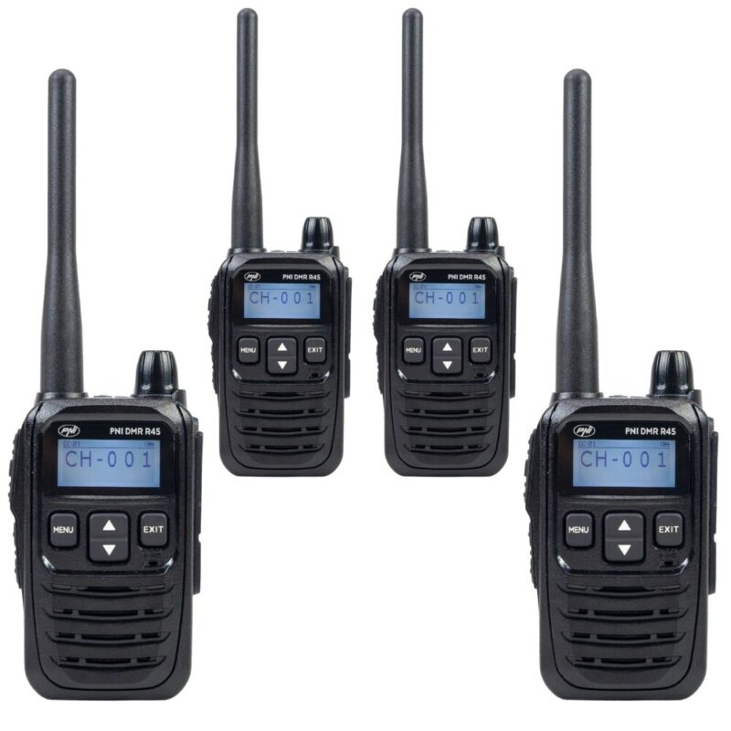 PNI-D45-4 — комплект 4 цифрови и аналогови радиостанции DMR R45
