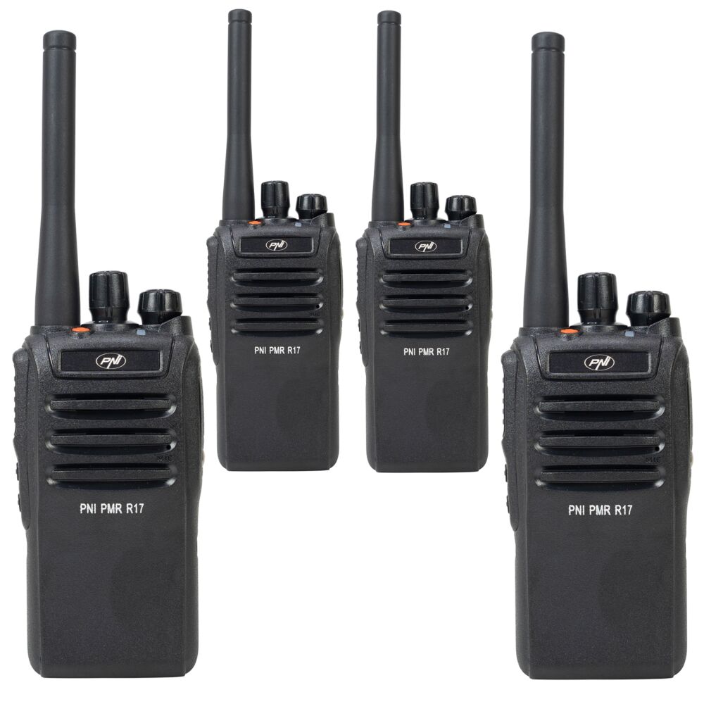 PNI R17-4 — комплект 4 радиостанции PMR446, батерии 2200 mAh PNI R17-4 — комплект 4 радиостанции PMR446, батерии 2200 mAh