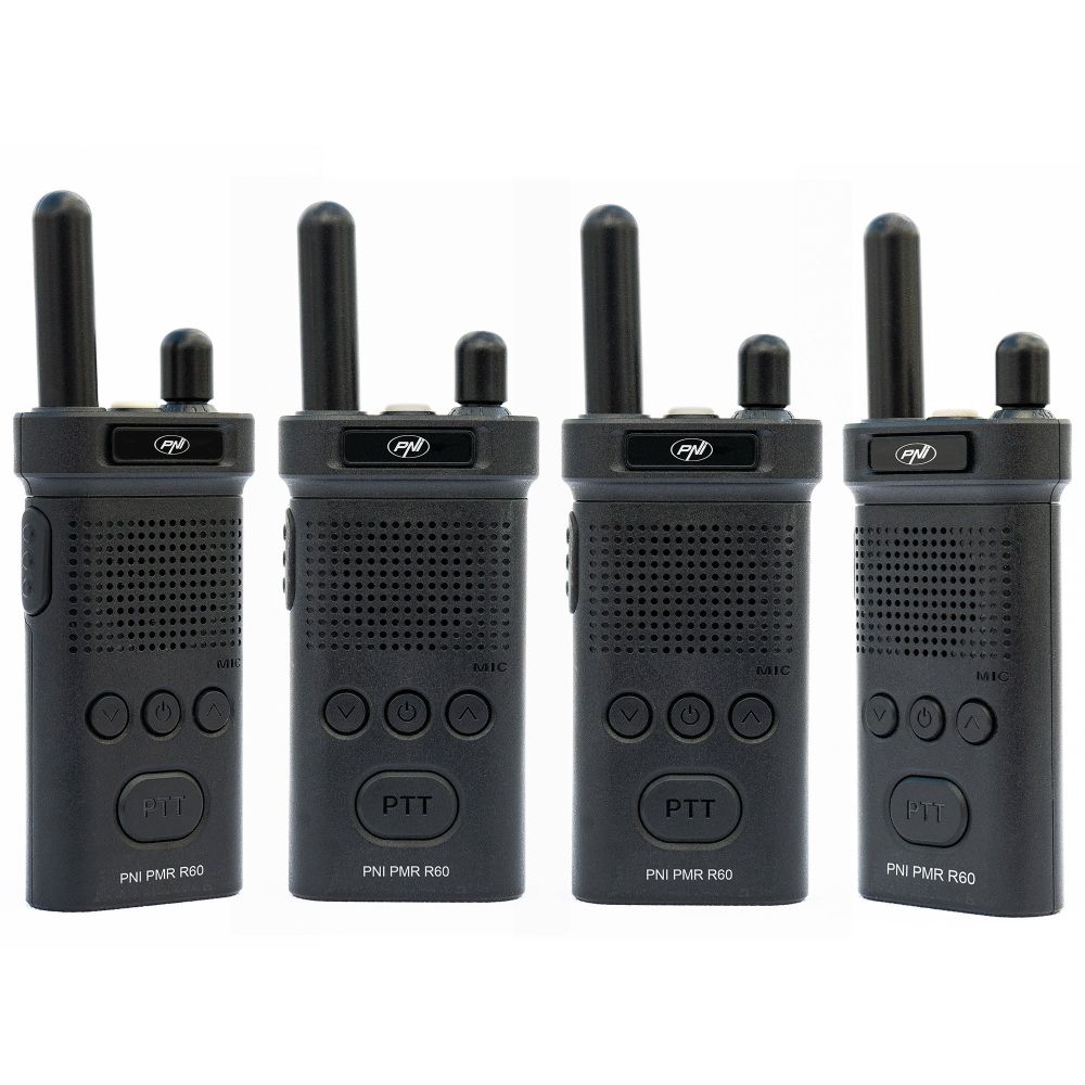 PNI-R60-4 — комплект 4 PMR446 радиостанции с USB-C PNI-R60-4 — комплект 4 PMR446 радиостанции с USB-C