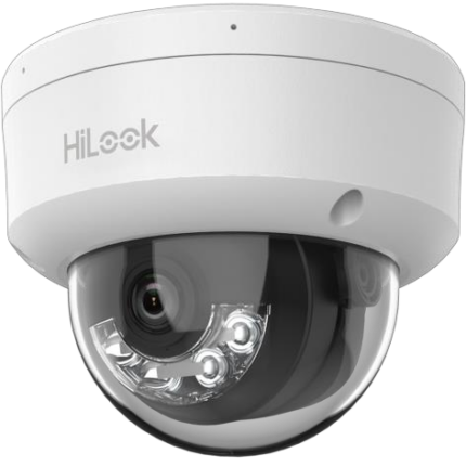 HiLook IPC-D120HA-LUC — 2 MP куполна IP камера, 2.8 mm, хибридно осветление