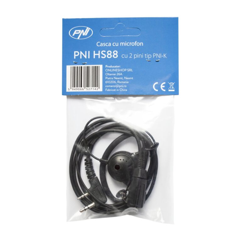 PNI-HS88 — слушалка с микрофон, PTT и двупинов PNI-K (Kenwood) конектор