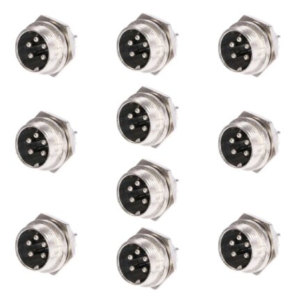 PNI-MIC335-10 — комплект 10 мъжки микрофонни конектора, 5 пина, за платка