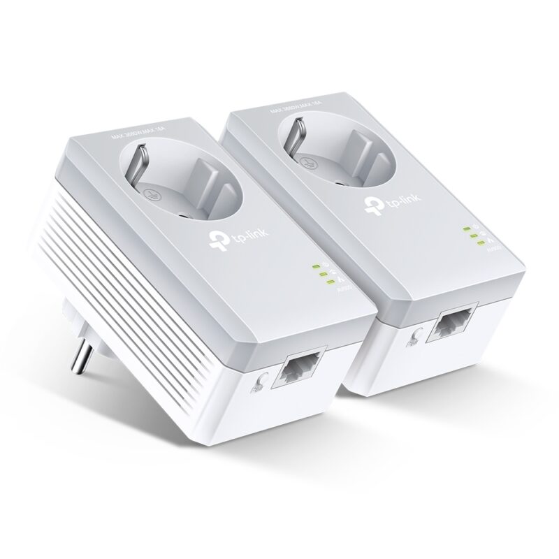 TP-Link TL-PA4010PKIT — комплект 2 Powerline адаптера AV600 с изведен контакт