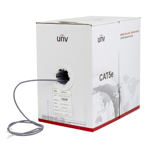 Uniview CAB-LC2100B-E-IN — Cat5e U/UTP, кутия 305 m Uniview CAB-LC2100B-E-IN — Cat5e U/UTP, кутия 305 m