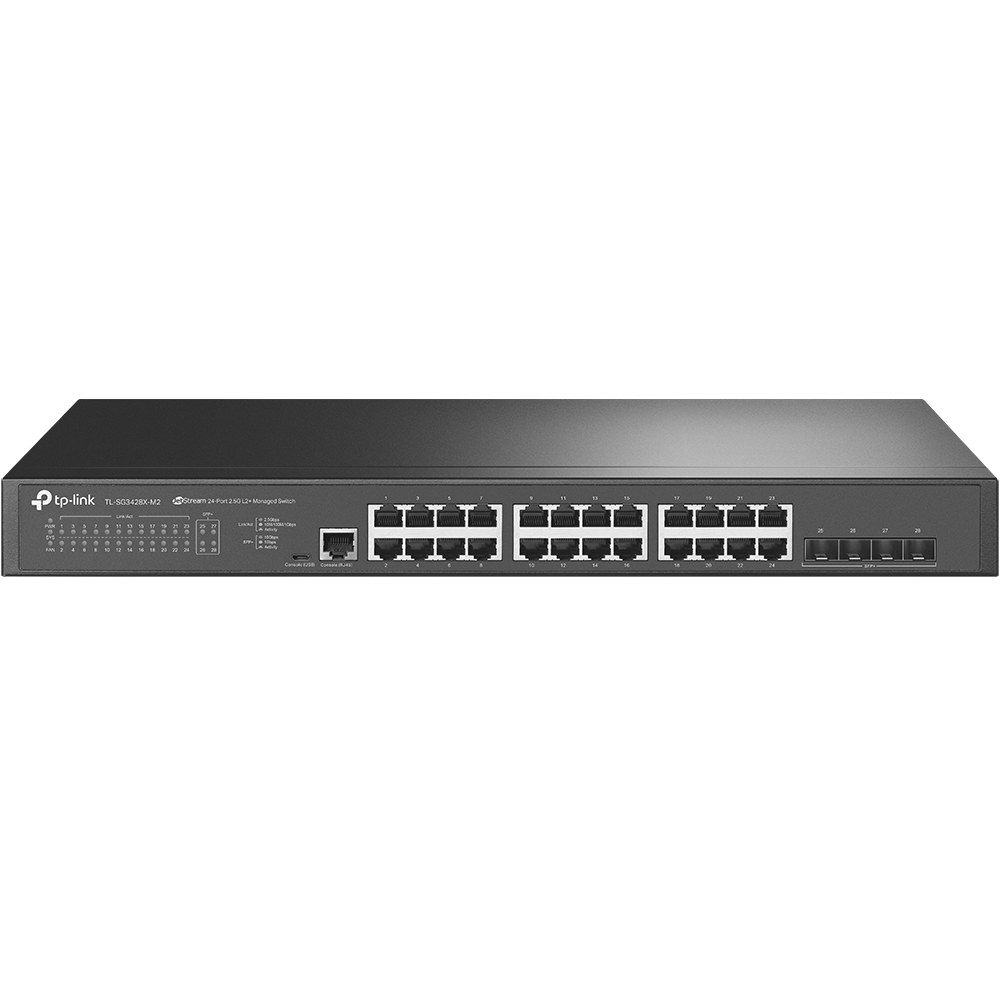 TP-Link TL-SG3428X-M2 — 24× 2.5G и 4× 10G SFP+ — SKU SG3428X-M2 TP-Link TL-SG3428X-M2 — 24× 2.5G и 4× 10G SFP+ — SKU SG3428X-M2