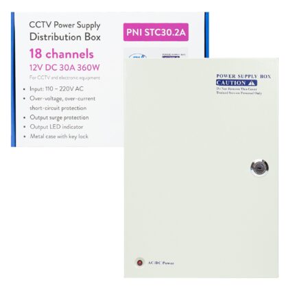 PNI STC30.2A / PNI-STC30-2A — захранващ блок 12 V, 30 A, 18 изхода