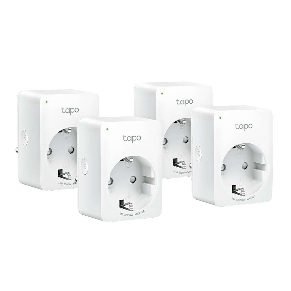 TP-Link TAPO-P100(4-PACK) — комплект 4 умни Wi-Fi контакта, 10 A TP-Link TAPO-P100(4-PACK) — комплект 4 умни Wi-Fi контакта, 10 A