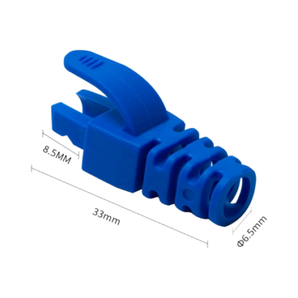 RJ45-CAP-BL — сини защитни маншони за RJ45 щепсели, 100 бр.