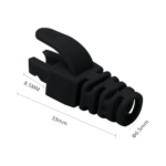 RJ45-CAP-BK — черни защитни маншони за RJ45 щепсели, 100 бр.