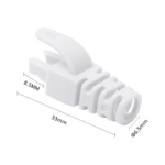 RJ45-CAP-WH — бели защитни маншони за RJ45 щепсели, 100 бр.