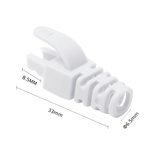 RJ45-CAP-WH — бели защитни маншони за RJ45 щепсели, 100 бр. RJ45-CAP-WH — бели защитни маншони за RJ45 щепсели, 100 бр.