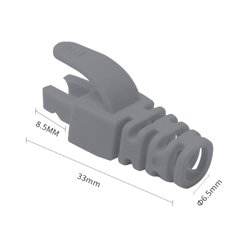 RJ45-CAP-GY — сиви защитни маншони за RJ45 щепсели, 100 бр. RJ45-CAP-GY — сиви защитни маншони за RJ45 щепсели, 100 бр.