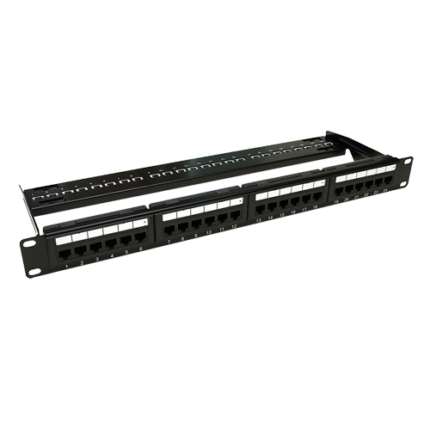 ASY-PP-UTP6A-24 — UTP Cat6A пач панел, 24 RJ45 порта, 1U