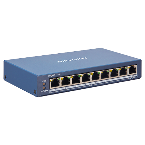 Hikvision DS-3E1309P-EI(B) — 8-портов Smart PoE суич, 110 W Hikvision DS-3E1309P-EI(B) — 8-портов Smart PoE суич, 110 W
