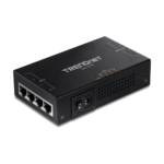 TRENDnet TPE-147GI — 4-портов Gigabit PoE+ инжектор, общ бюджет 65 W