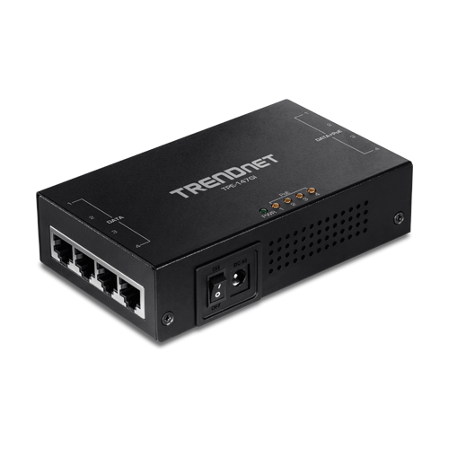 TRENDnet TPE-147GI — 4-портов Gigabit PoE+ инжектор, общ бюджет 65 W TRENDnet TPE-147GI — 4-портов Gigabit PoE+ инжектор, общ бюджет 65 W