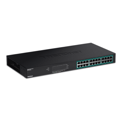 TRENDnet TPE-TG240G — 24-портов Gigabit PoE+ суич, 370 W