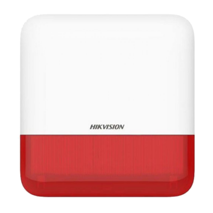Hikvision DS-PS1-E-WE-R AX PRO Външна Сирена 110dB с Червена Светкавица
