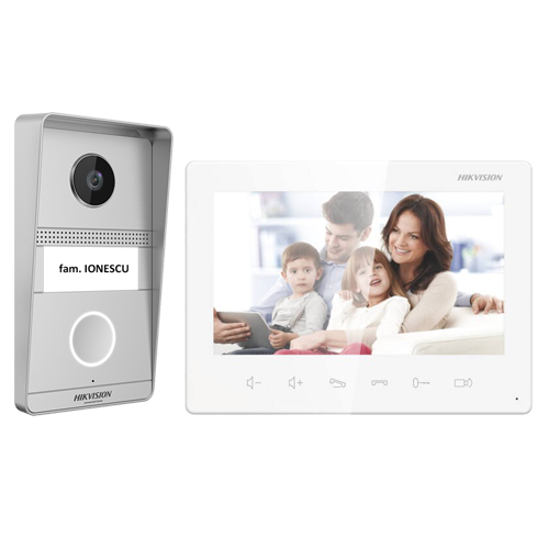 Аналогов Видеодомофон Hikvision DS-KIS101-P(S) 7" TFT 2MP IR 2-жичен Аналогов Видеодомофон Hikvision DS-KIS101-P(S) 7" TFT 2MP IR 2-жичен
