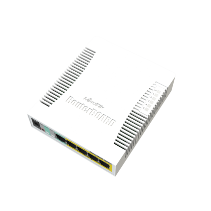 Smart Switch 5 x Gigabit (4 x PoE), 1 x SFP - Mikrotik CSS106-1G-4P-1S