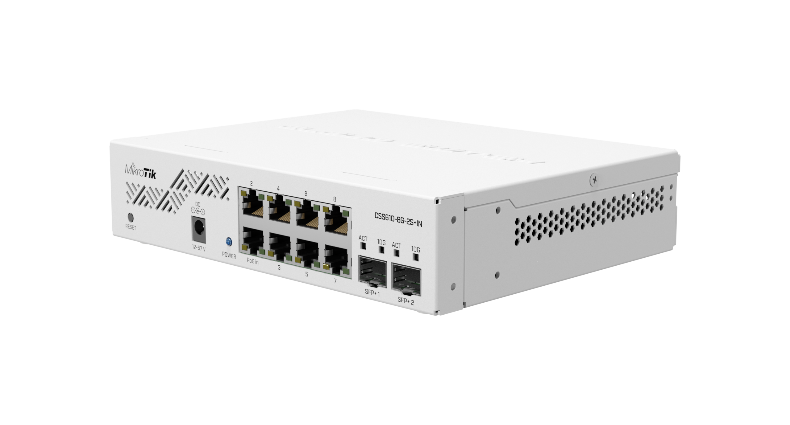 Smart Switch, 8 x Gigabit, 2 x SFP+ 10Gbps - Mikrotik CSS610-8G-2S+IN Smart Switch, 8 x Gigabit, 2 x SFP+ 10Gbps - Mikrotik CSS610-8G-2S+IN
