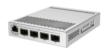 Smart Switch, 1 x Gigabit, 4 x SFP+ 10Gbps - Mikrotik CRS305-1G-4S+IN