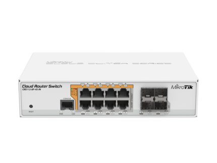 Превключвател за управление, 8 x Gigabit с PoE-изход, 4 x SFP - Mikrotik CRS112-8P-4S-IN