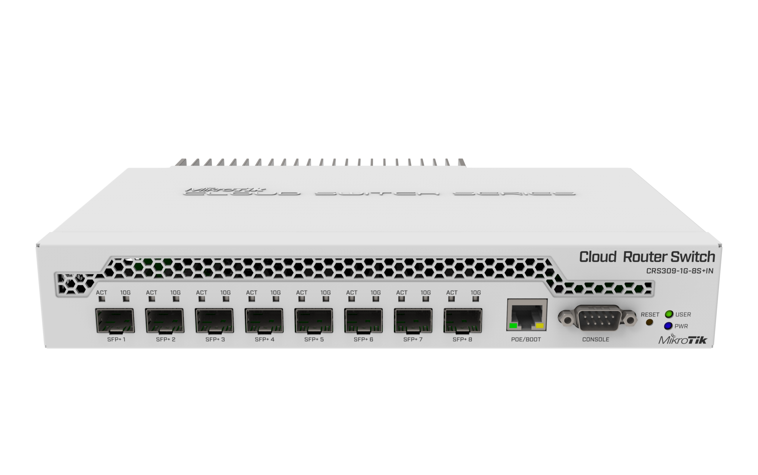 Превключвател за управление 1 x Gigabit, 8 x SFP+ - Mikrotik CRS309-1G-8S+IN Превключвател за управление 1 x Gigabit, 8 x SFP+ - Mikrotik CRS309-1G-8S+IN