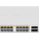 Превключвател за управление 24 x Gigabit PoE+ Out 450W, 4 x SFP+ 10Gbps - Mikrotik CRS328-24P-4S+RM