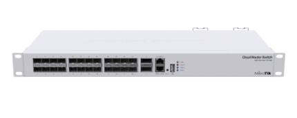 Превключвател за управление 24 x SFP+ 10Gbps, 2 x QSFP+ 40Gbps - Mikrotik CRS326-24S+2Q+RM