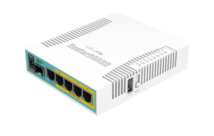 Рутер hEX PoE, 5 x Gigabit 4 PoE, 1 x SFP, RouterOS L4 - Mikrotik RB960PGS