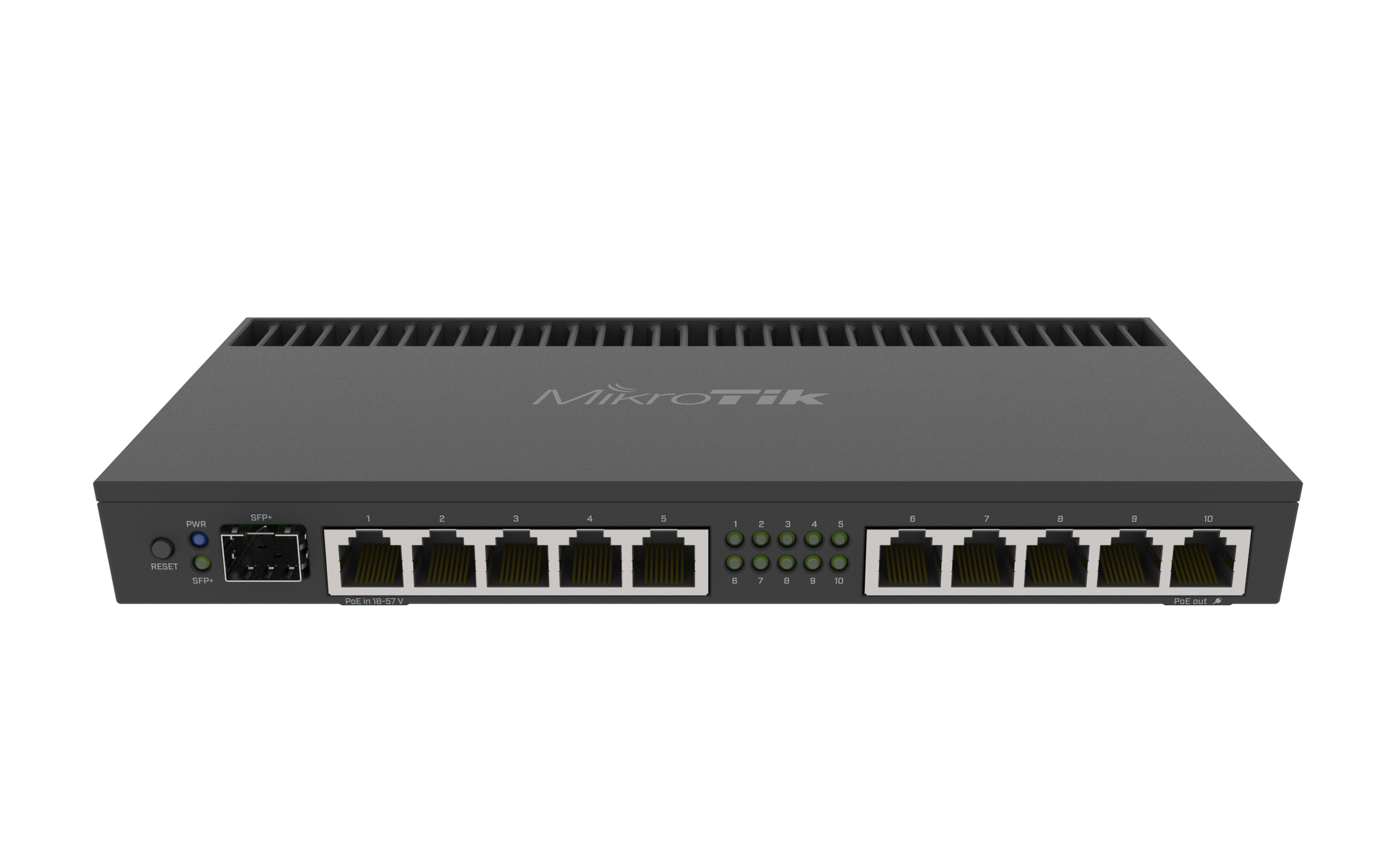 Рутер 10 x Gigabit, 1 x SFP+ 10Gbps, 1 x PoE, RouterOS L5, 1U - Mikrotik RB4011iGS+RM Рутер 10 x Gigabit, 1 x SFP+ 10Gbps, 1 x PoE, RouterOS L5, 1U - Mikrotik RB4011iGS+RM